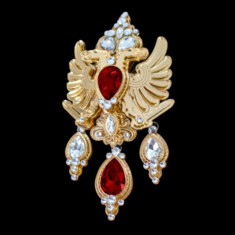 Double Eagle Brooch_red_no wm